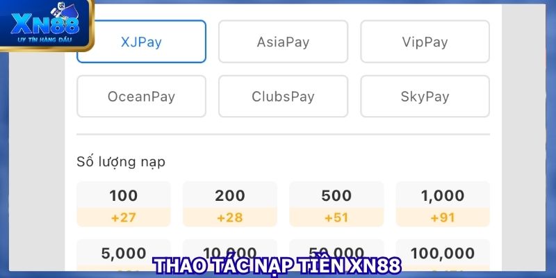 Thao tác nạp tiền chuẩn từ bước tại nhà cái uy tín